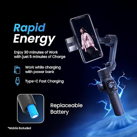 Digitek (DSG-009F) AI 3 Axis Wide Angle Smartphone Gimbal