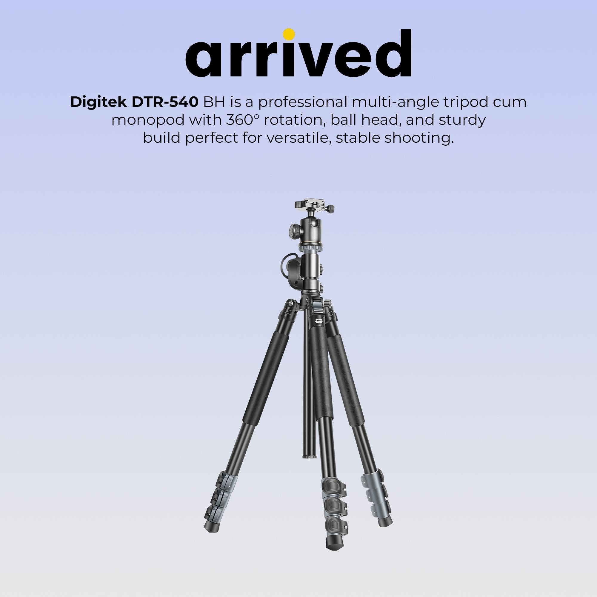 Digitek (DTR 540 BH) Heavy Duty Multi-Angle DV Tripod cum Monopod