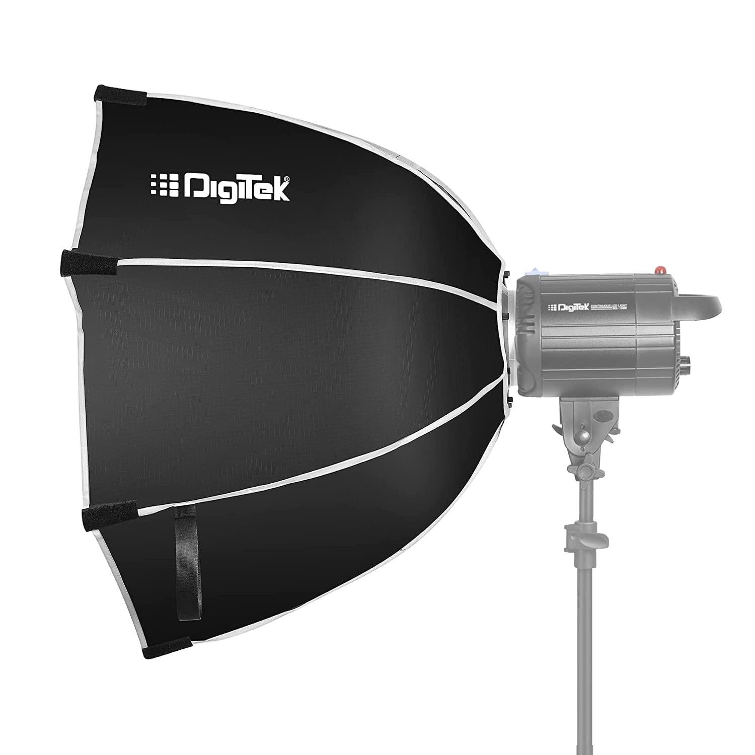 Digitek (DSB-90 Bowens) 90CM Octagon Soft Box with Bowens Mount Lightweight & Portable, Comes with Diffuser Sheets & Carrying Case (DSB-90 Bowens) - Digitek