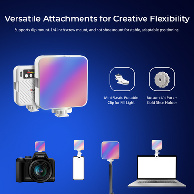 Digitek (LED-D6W RGB) Portable Mini RGB LED Video Light with inbuild Battery