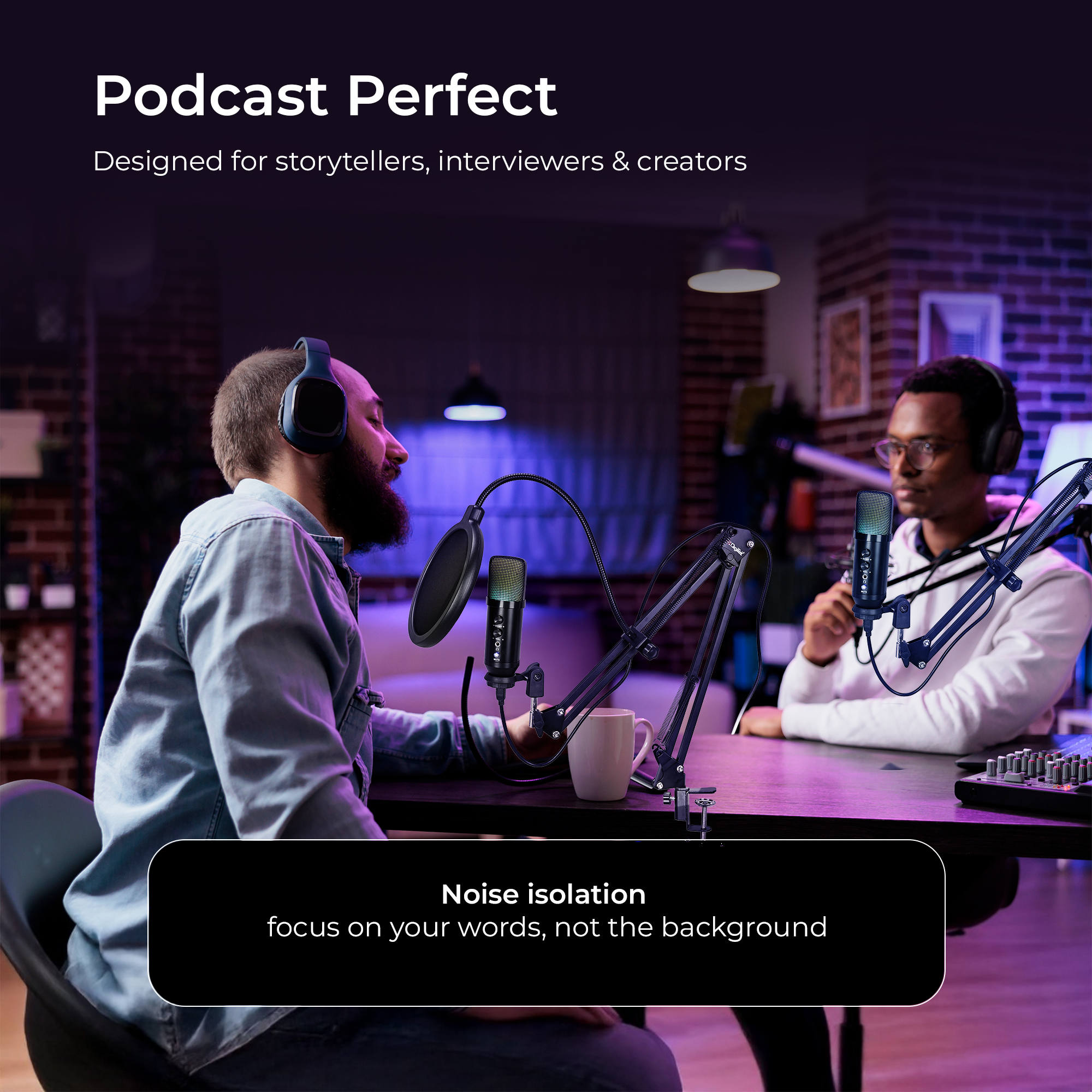 Digitek (DM 401) RGB USB Condenser Podcasts\ Gaming Microphone Kit