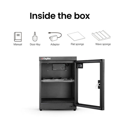 Digitek (AB 35C) 35 Liters Capacity Digital Display Dry Cabinet with Humidity Controller (Black) - Digitek