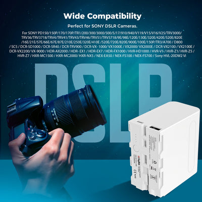 Digitek (NP-F970 C USB) 12000mAh Li-ion Battery for Sony