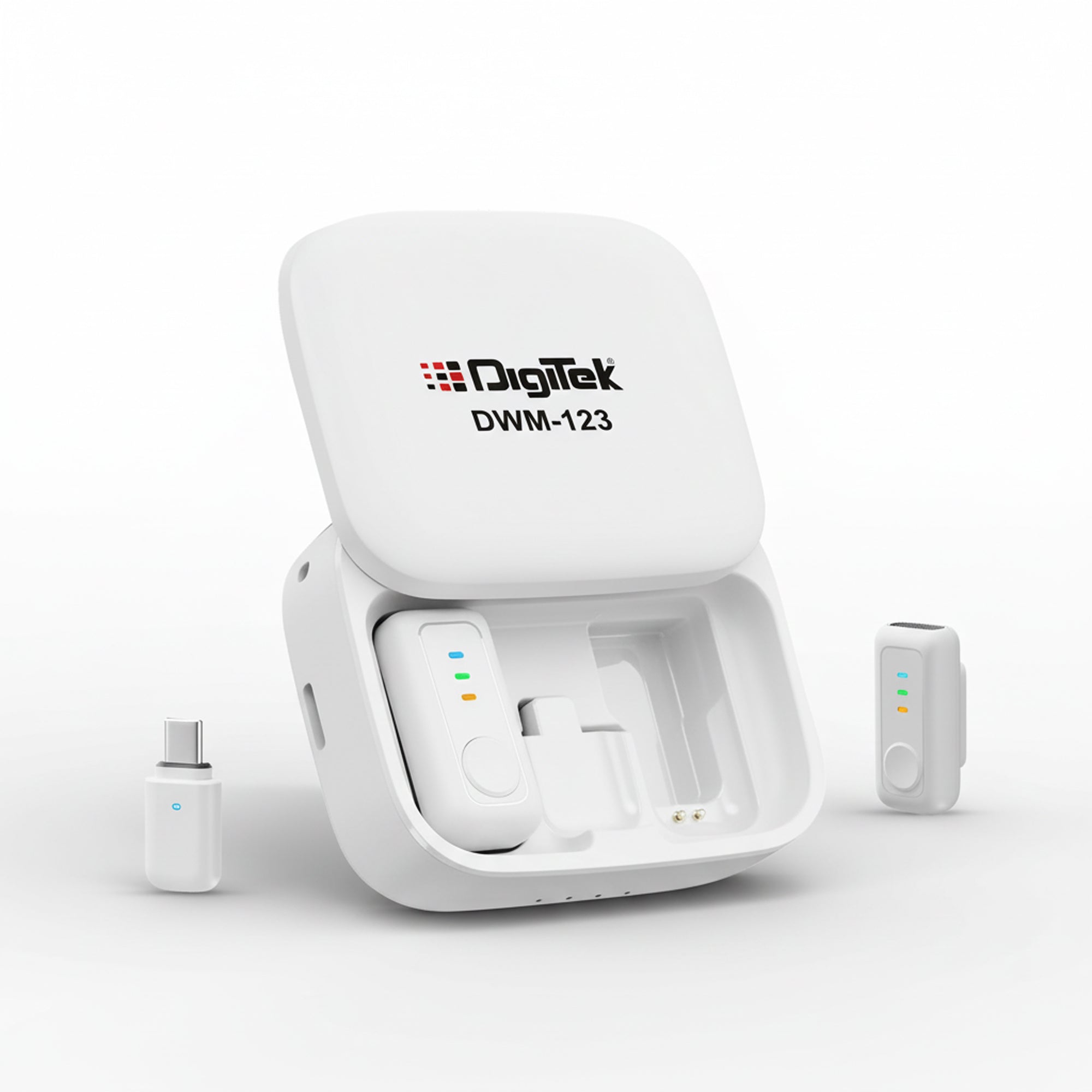 Digitek (DWM 123) 2-in-1 Wireless Microphone (White)